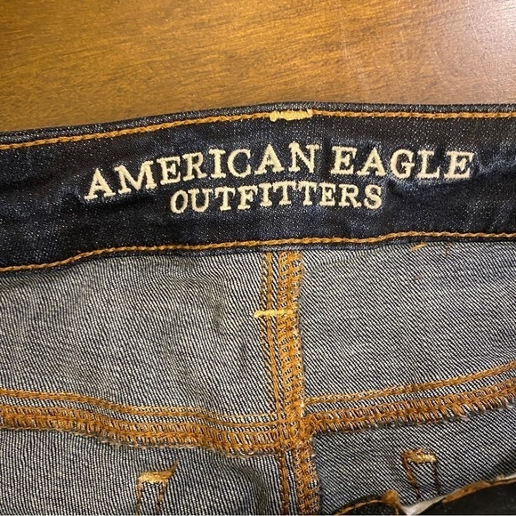 American Eagle 2 Short Jeggings Distressed Patched Vintage Collection Jeans - Picture 8 of 12